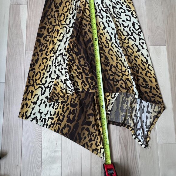 Vintage BEDO Leopard Print Asymmetrical Midi Skirt - Picture 5 of 8